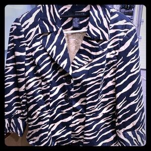 Zebra print blazer